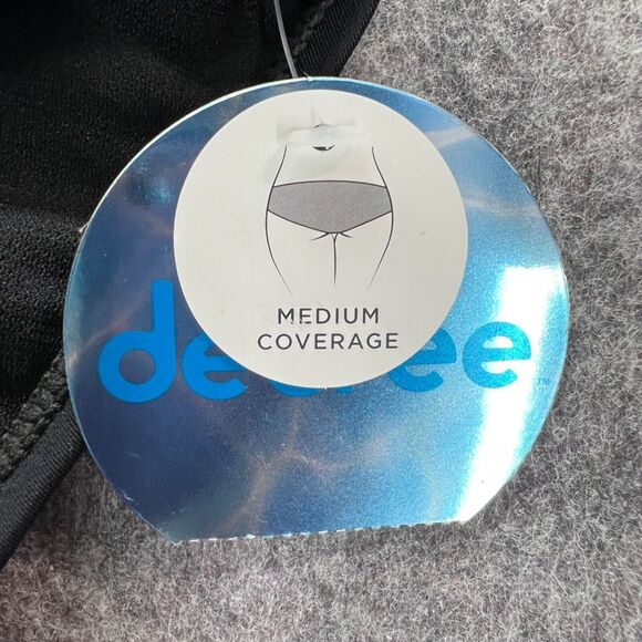 Decree Bikini Bottom Womens 3XL Black Hipster Swimsuit Medium Coverage Beach NEW - Picture 13 of 14